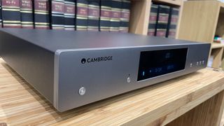 Cambridge Audio CXC CD player front view angled slightly