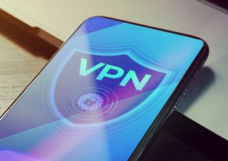 A VPN app running on a mobile device