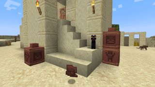 Screenshot of the archeology feature set in Minecraft 1.20.