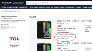 Amazon Climate Pledge Friendly product listing