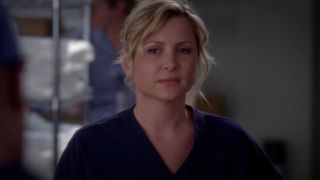 Jessica Capshaw as Arizona on Grey&#039;s Anatomy.