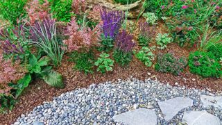 Gravel path in garden