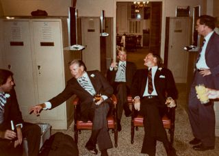 Will Vogt, These Americans, men in suits, drinking