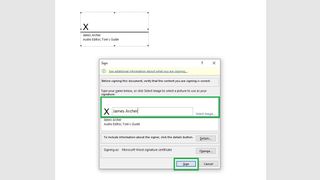 How to sign a Word document step 8: Add signature