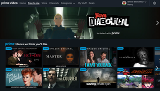 The Prime Video home screen on desktop