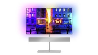 Philips OLED+ 986 freestanding TV with soundbar