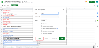 How to search in Google Sheets