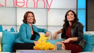 Bethenny and Luann smiling on the talk show Bethenny