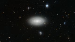 a spiral galaxy in deep space