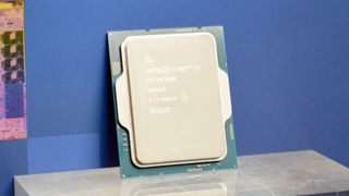 An Intel Core i7-14700K with its promotional packaging