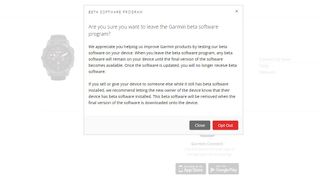 Garmin public beta opt out