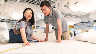 A couple go mattress shopping together