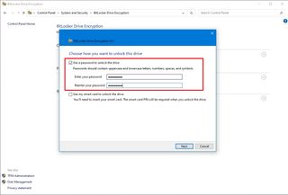 BitLocker To Go create password