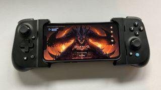 Gamevice Flex for iPhone, with accessories and Diablo Immortal