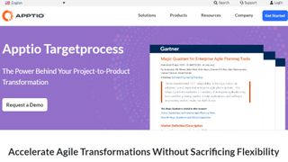 Apptio Targetprocess website screenshot.