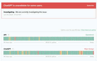 OpenAI's status page