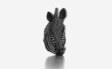 Carved Bakelite and diamond ‘La Ménagerie Magnétique’ Zebra brooch, by Daniel Brush (2004)