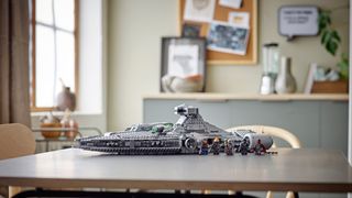 Lego's new Imperial Light Cruiser from Star Wars: The Mandalorian is a $159.99 hero set that comes with 1,336 pieces and six minifigures: The Mandalorian, Cara Dune, Fennec Shand, Moff Gideon, Baby Yoda and a new Dark Trooper.
