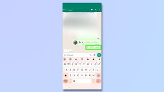 screenshot showing how to send WhatsApp Once Only messages - once only message sent to conversation