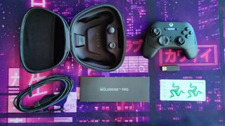 Everything that comes in the box with the Razer Wolverine V3 Pro controller.