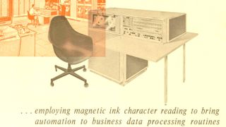 A vintage General Electric PC ad from BASIC&#039;s birth era, the 60s. This ad is for the cut-down GE-210 versus the colossal 2000 LB GE-225 used to create the BASIC programming language.