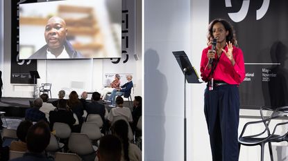 Triennale Milano Left :Francis Kéré. Right: Seble Woldeghiorghis discussed Black History Months in Italian cities, working with second generation communities