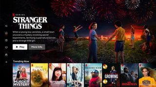 The Netflix home screen