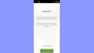 How to backup and restore text messages on Android step 2: Open app and set up a backup