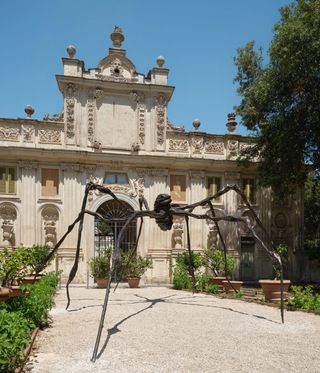 sculptures in museum