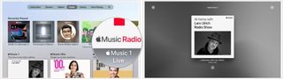 To find radio stations in the Music app on Apple TV, search for the content you want, then click on it to begin playing.