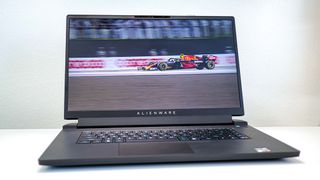 Alienware m17 R5 on desk