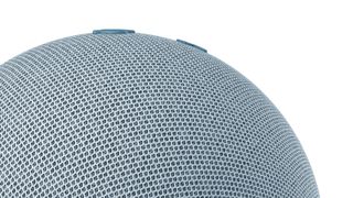 Close up of the Amazon Echo Dot (4th Gen) 's mesh grille body