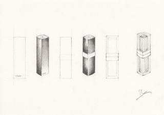 Chanel 31 Le Rouge lipstick design sketches