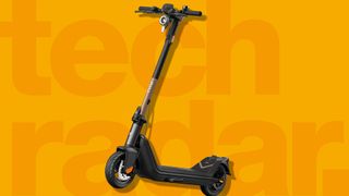 best electric scooters against a yellow TechRadar background