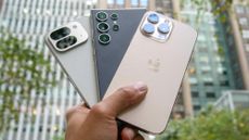 the latest pixel 9, galaxy s24 and iphone 16 flagships held in one hand