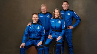 blue origin ns18 crew with William Shatner