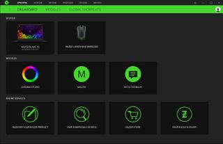 Razer Synapse Dashboard