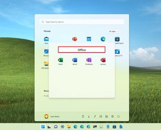 Start menu folder change name