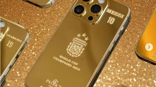 Custom Lionel Messi gold iPhone 14 Pro 