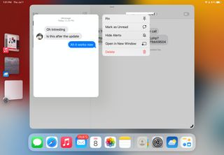 iPadOS 16 - Unread message