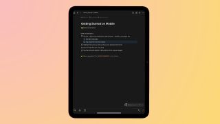 Notion app on iPad