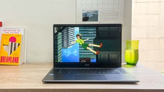 Acer Chromebook Plus 515 review unit on desk