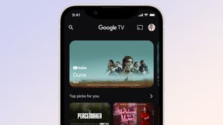 Art for DUNE is seen on the new Google TV iPhone app