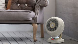 Vornado VHEAT Whole Room Vintage Heater on living room floor