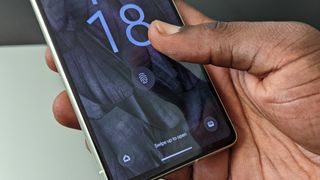 The Pixel 7 fingerprint sensor