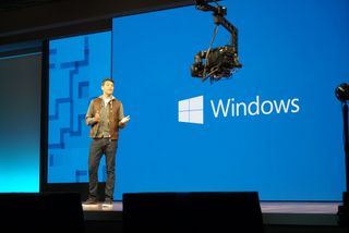 Terry Myerson on stage at Build 2017