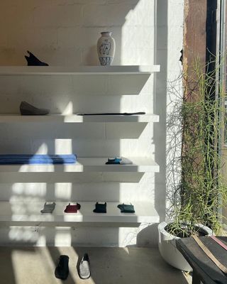 Shelves inside of Maryam Nassir Zadeh store in New York