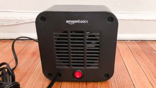 Amazon Basics Small Space Heater power button