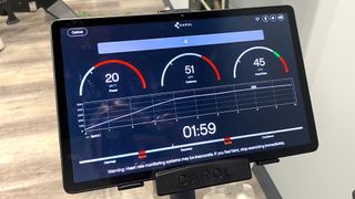 The CAROL Bike app on a tablet display