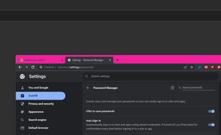 Chrome password manager